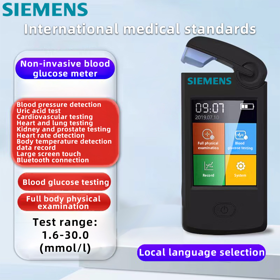 Selecția limbii române, examen fizic complet, test de zahăr din sânge, test de tensiune arterială, test de acid uric, test cardiovascular, test cardiopulmonar, rinichi, test de prostată, test de ritm cardiac, test de temperatură corporală, înregistrare de date, atingere pe ecran mare, conexiune Bluetooth